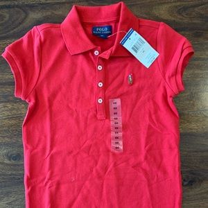 Girls - Red Polo - Size 6x